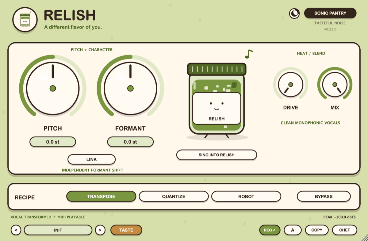 Relish plugin UI