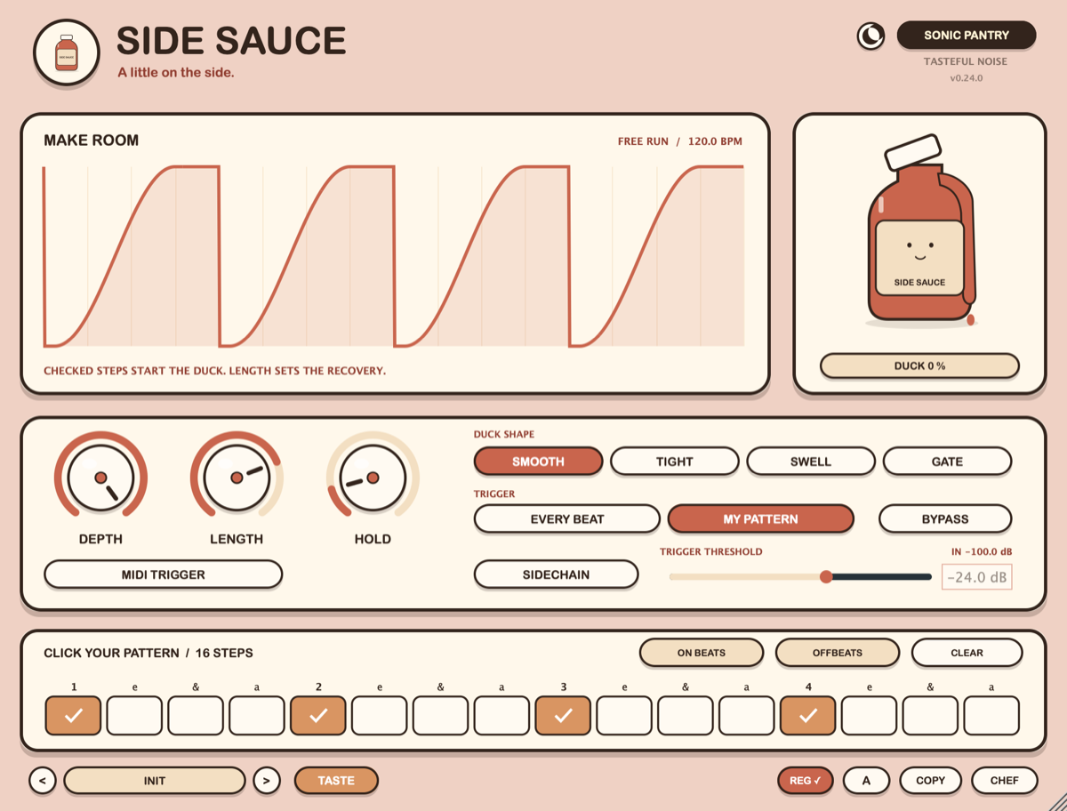 Side Sauce plugin UI